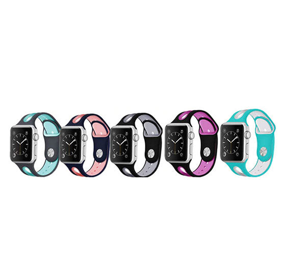 Vented Sports Band for Apple Watch, Silicone Bracelet Replacement Strap
