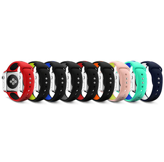 Dual-Tone Band for Apple Watch, Silicone Bracelet Replacement Strap