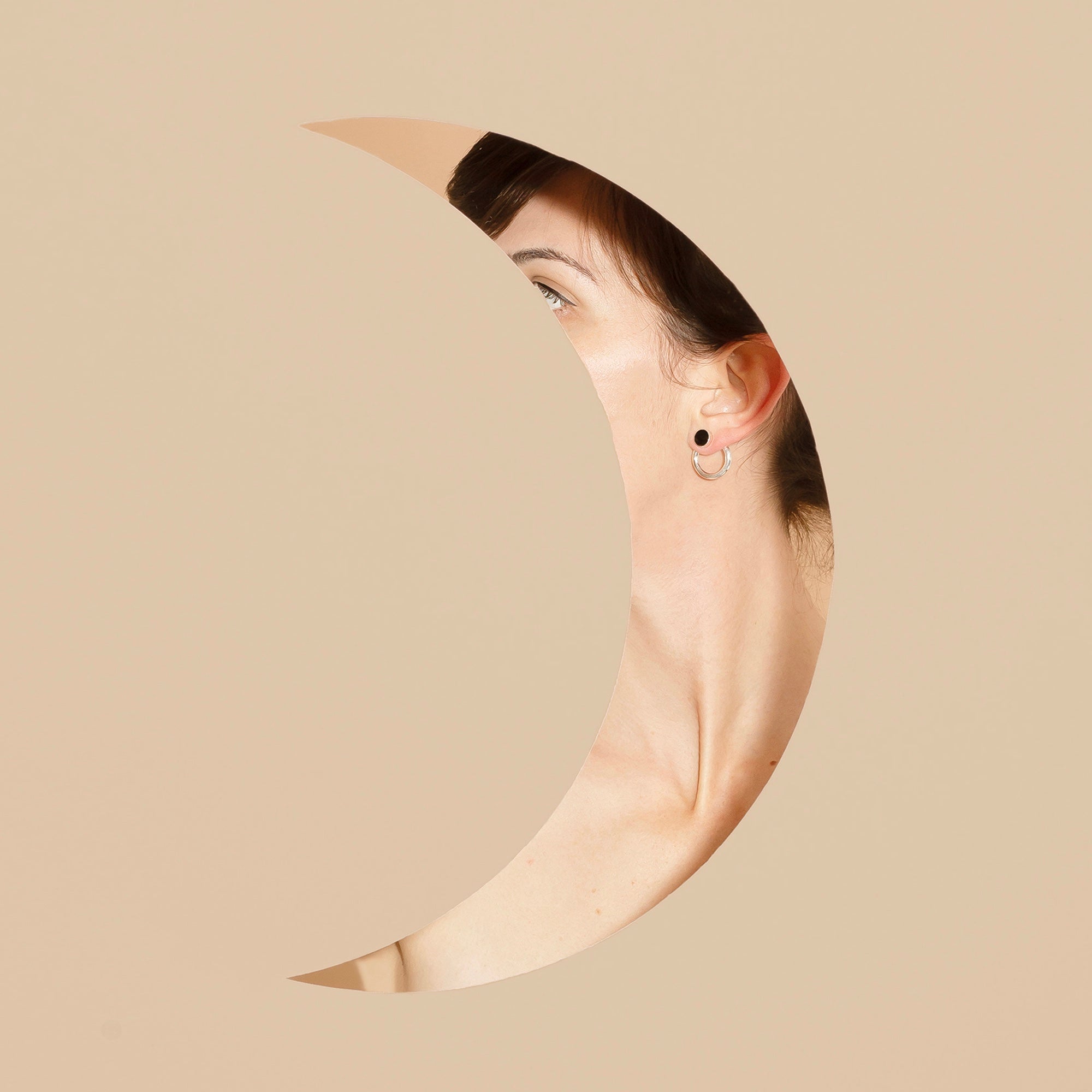Silver Eclipse Earrings (Ink) - René Habie
