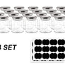 10oz Hexagon Glass Jars - 24 pcs Silver Lids