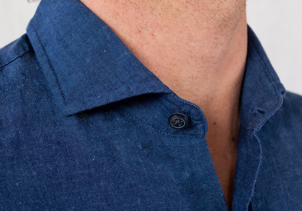 The Cadet Blue Newburn Chambray Casual Shirt