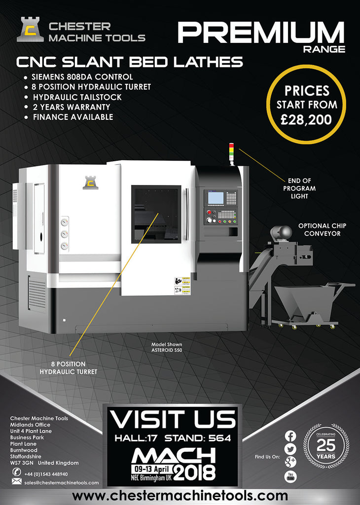 Chester Machine Tools CNC Slant Bed Lathes
