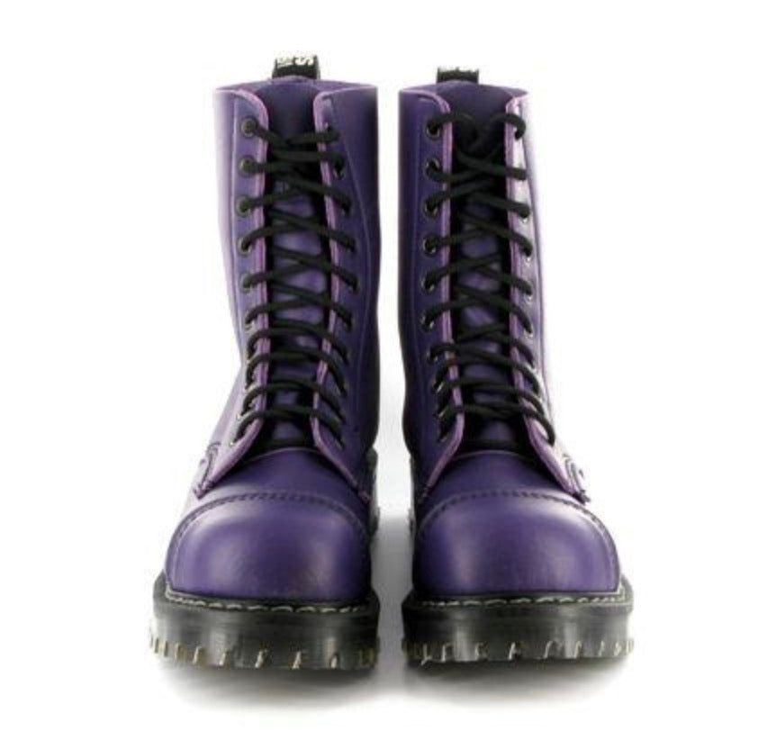 Vegetarian Shoes Airseal 10 Eye Boot Steel Toe Purple