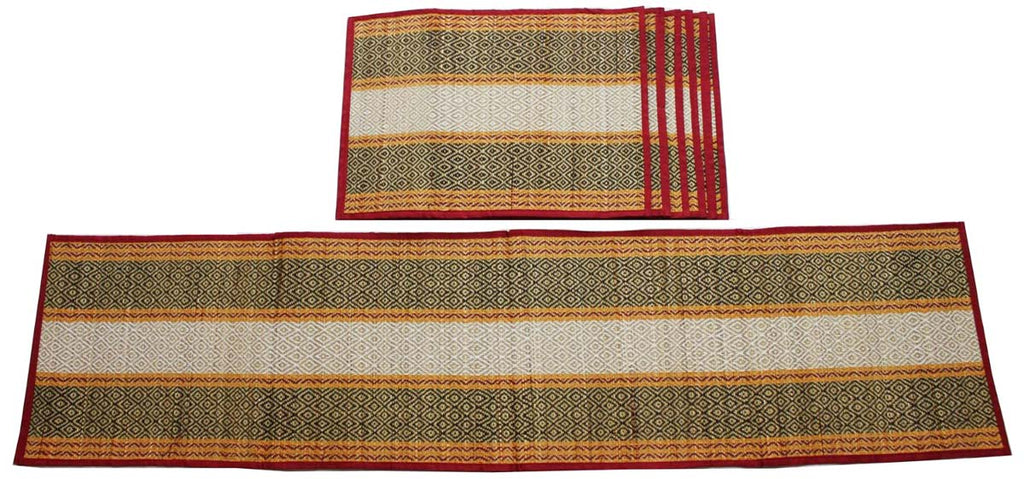 Multi Colored Jute Table Runner