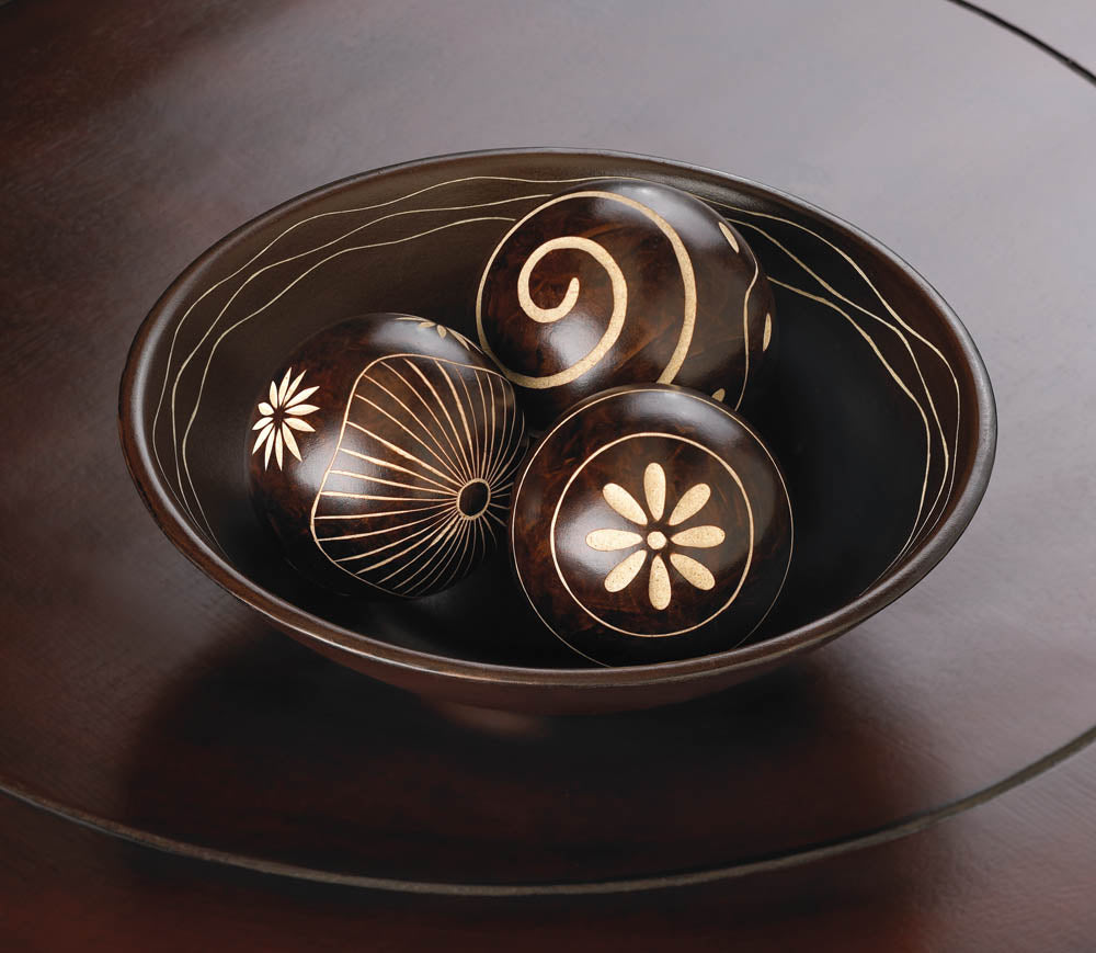 Umber Decorative Balls Set
