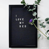Black felt letterboard M black (incl. white letterset)