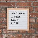 White Felt letterboard S oak (incl. black letterset)