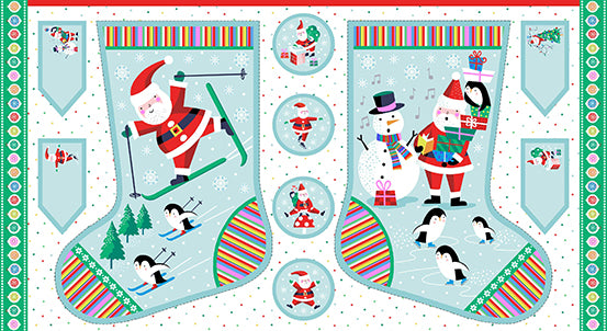 Andover Makower Jolly Santa Large Stocking 24