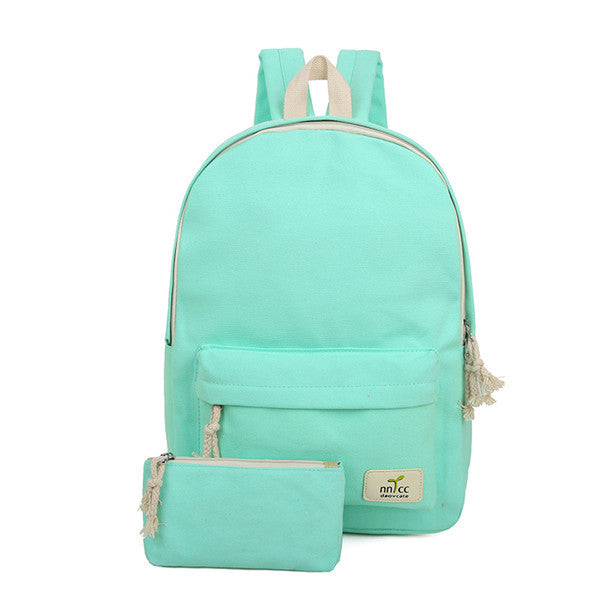 Old Fashion Canvas Backpack Set - Baliva