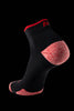 M2O Merino Wool 1/4 Crew Compression Sock - Black/Red - M2O Industries