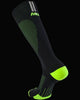 M2O Run Tech Knee High Compression Sock - Black/Fluro Yellow - M2O Industries