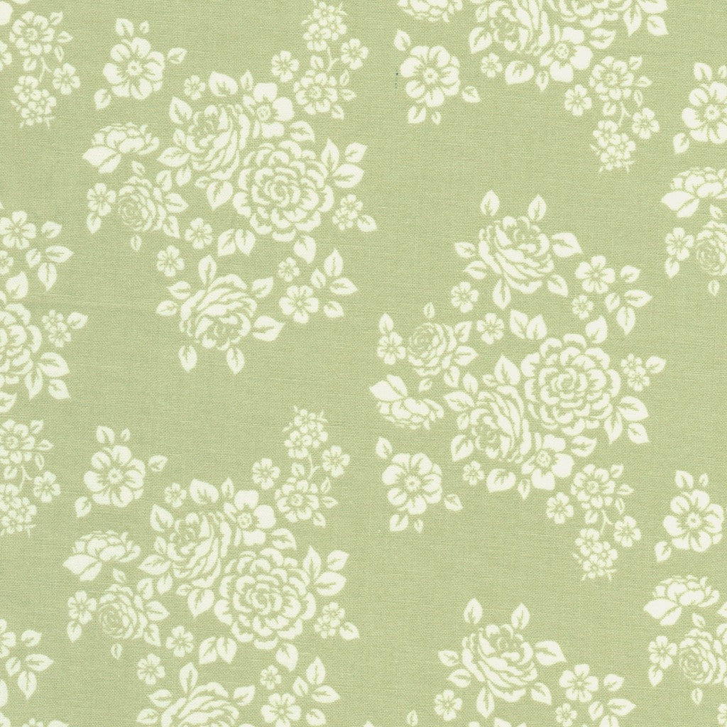 Anne of Green Gables Flower Bouquet Fabric on Green