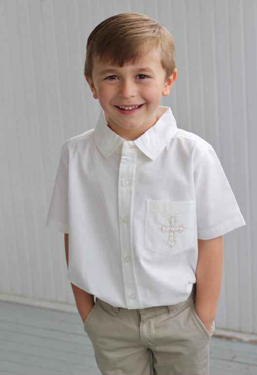 Lucia BOYS EMBROIDERED button down shirt