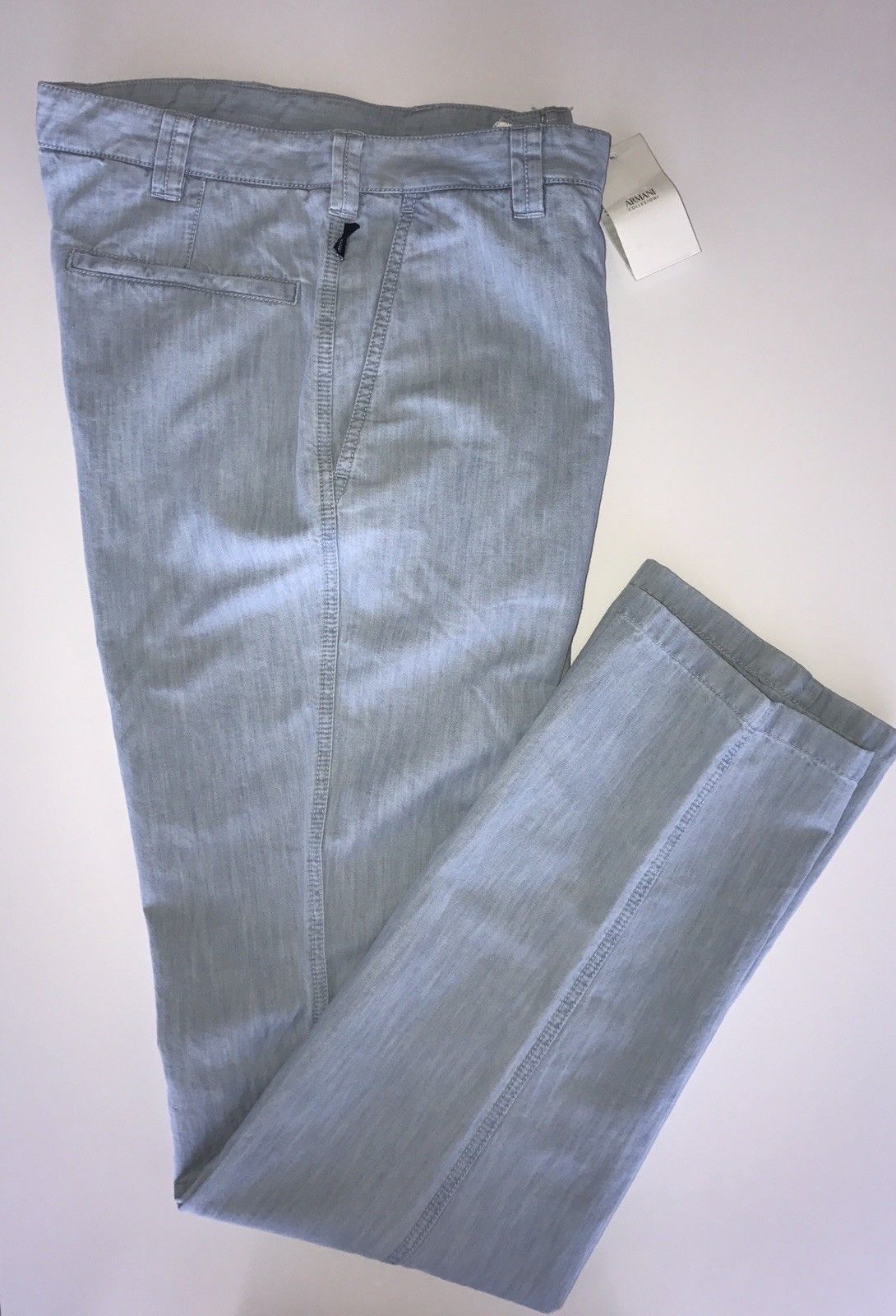 NWT $495 Armani Collezioni Indaco Mens Light Blue Jeans 32R US (48R Euro) TCP90S