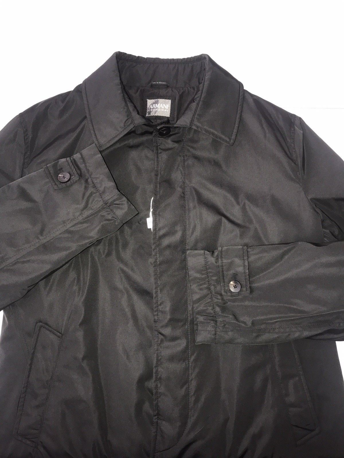 NWT $995 Armani Collezioni Water Repellent Trench Coat Black 44R US (54R Eu)