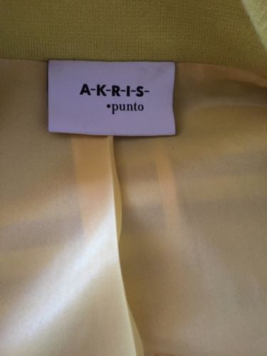 New $1390 Akris Women’s Jacket Sport Coat Yelow Size 8 US - BAYSUPERSTORE