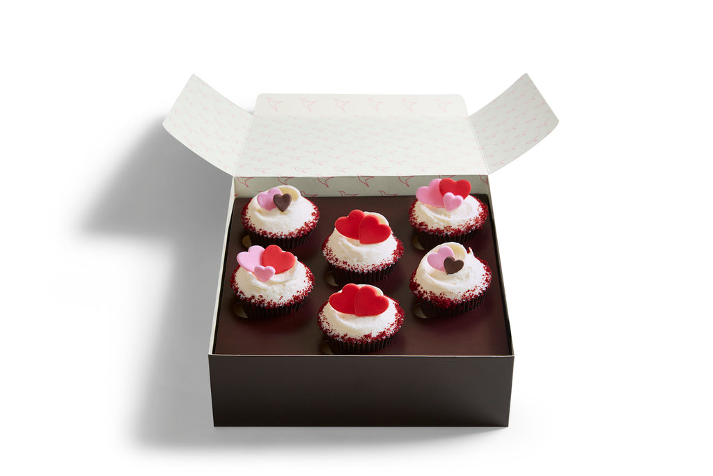 Small Made Without Gluten Heart Cupcake Box