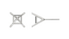 18K White Gold Diamond Earring Setting for Princess Cut Diamond Earrings - Novak