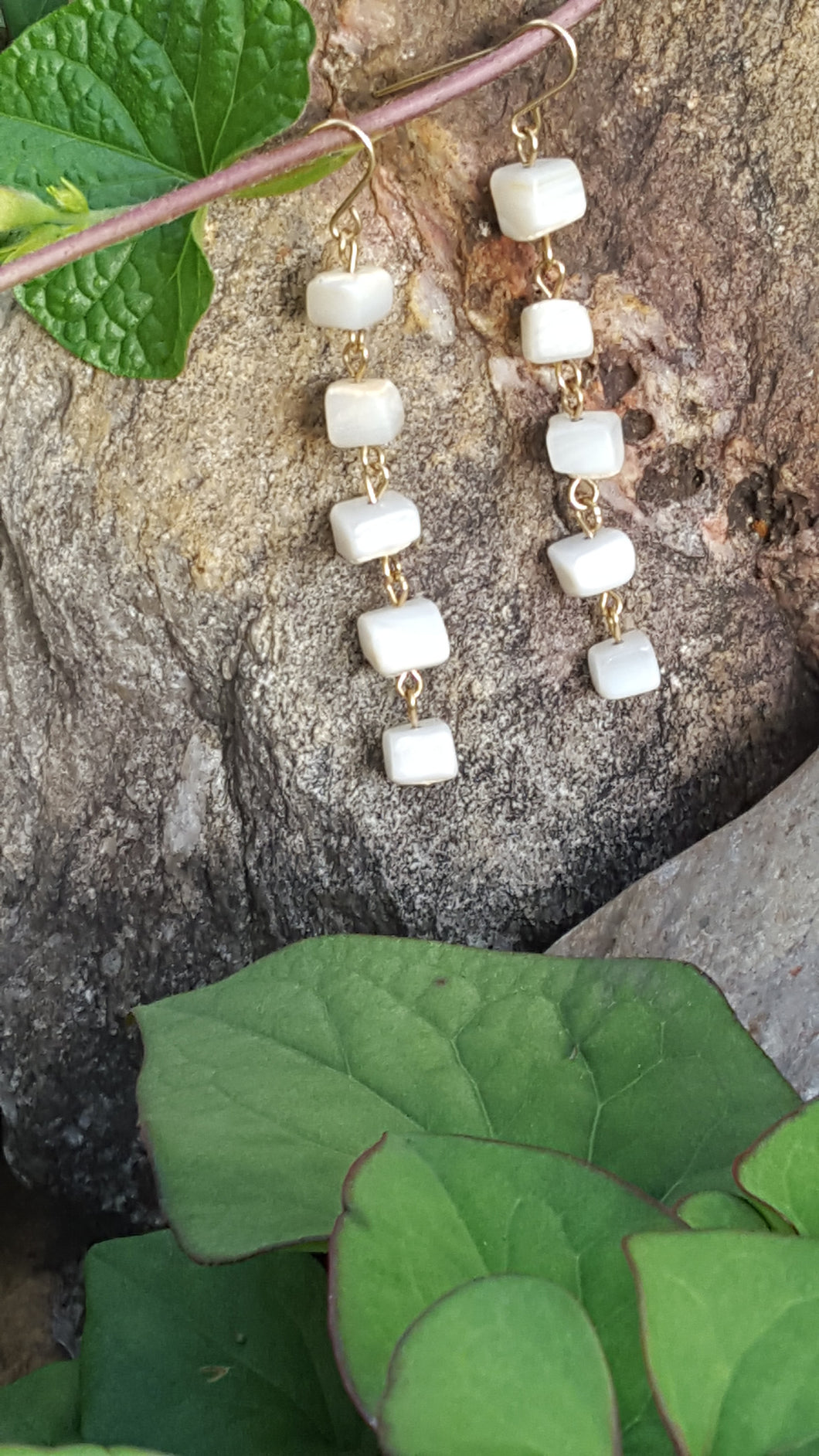 Cinco Delicious Off White Dangle Earrings - Sheryl Heading Designs