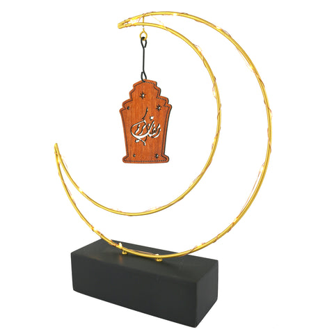 Crescent Moon Silhouette LED Light Decoration