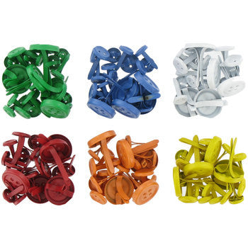 Button Brads Assortment - Primary - 120pcs