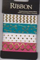 Printed Ribbon Assortment - Turquoise Arrow Designer Ribbon
