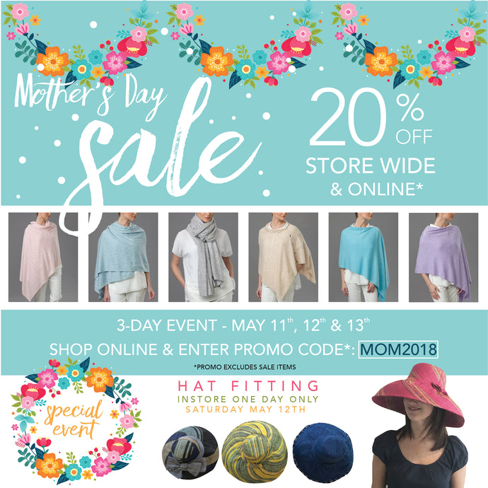 Mother's Day Sale 3-Day Event 20% Off Store Wide