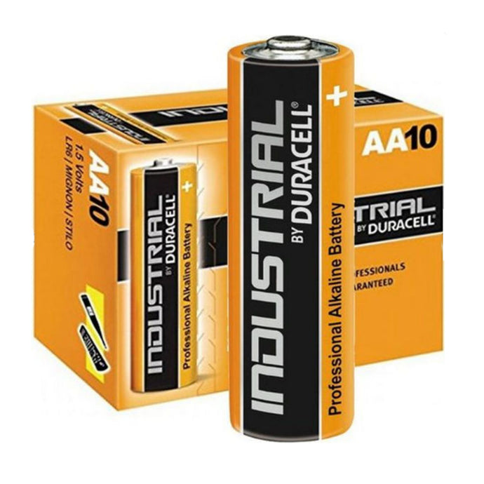 10 x ALKALINE BATTERIJEN DURACELL INDUSTRIAL LR6 AA
