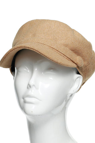 (3PCS) Side Two Button Solid Cabby Hat