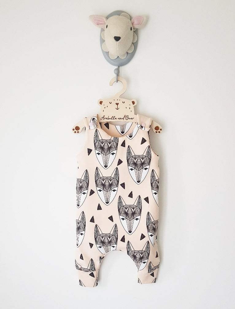 Pale Pink Fox Romper