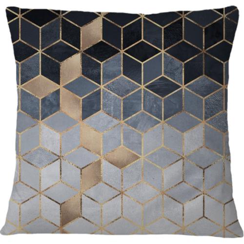 Cojin Soft Blue Gradient Cubes