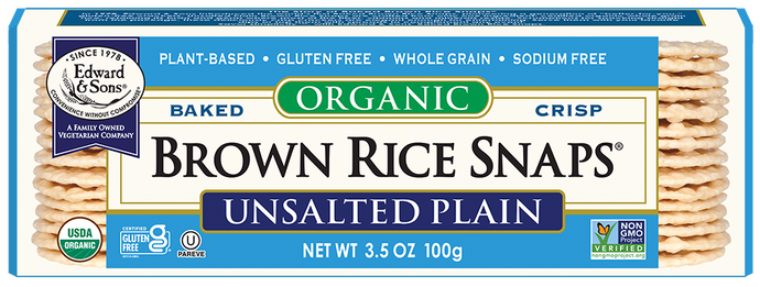 Organic Unsalted Plain Baked Brown Rice Snaps™