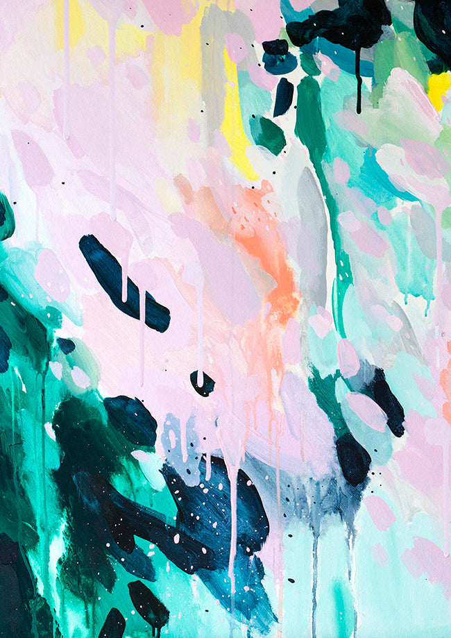 Angela 2, A3 affordable art, abstract painting print, by contemporary Australian artist Shannon O'Neill