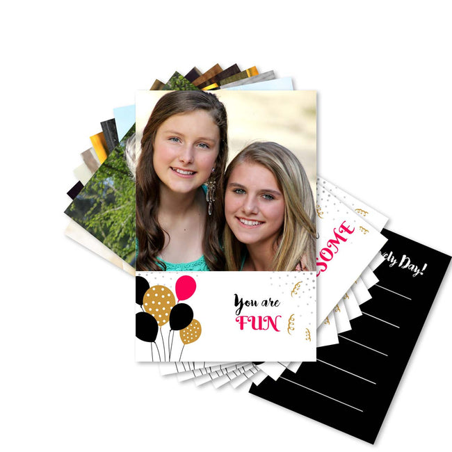 Cards-Birthday Red Black Balloons Cards-