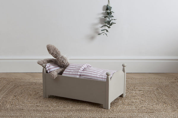 Ticking Stripe Rose Pink Mini Duvet Set