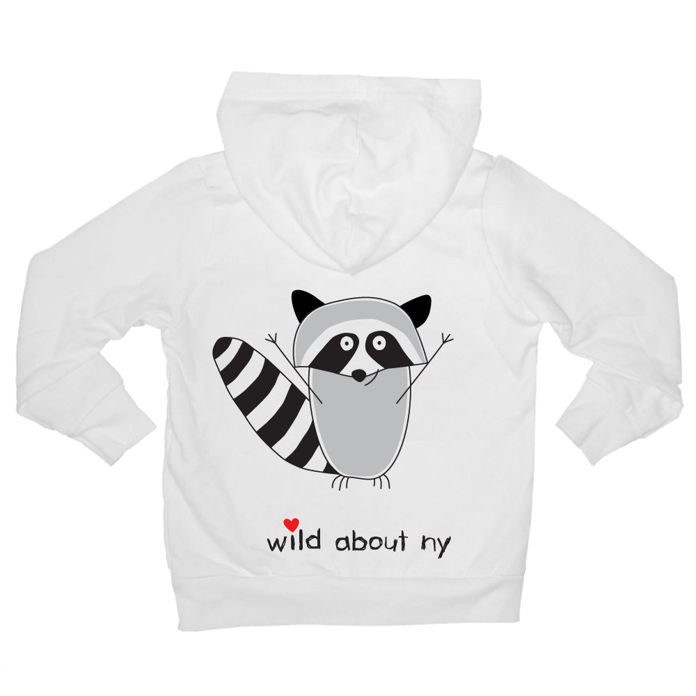 Bugged Out raccoon baby hoodie