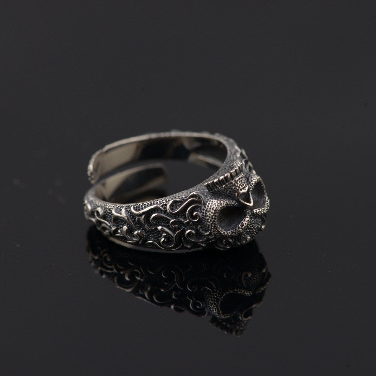 Re-sizable Vintage Skull Rings 925 Sterling Silver - Skull Obsession