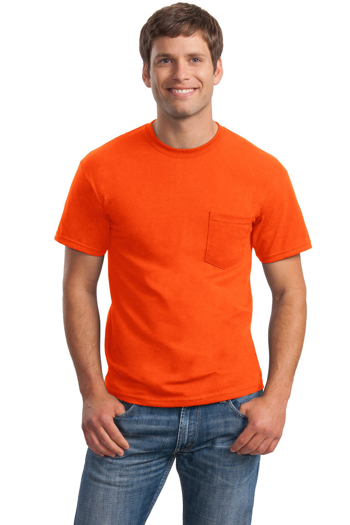 Gildan® - Ultra Cotton® 100% Cotton T-Shirt with Pocket. 2300 (S. Orange)