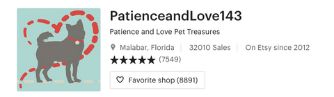 Shop banner for Patience and Love 143