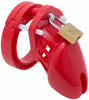 Red small HoD600 male chastity device