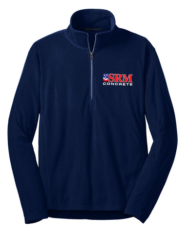 Men's Navy Microfleece 1/2-Zip Pullover