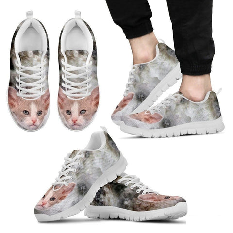Beautiful LaPerm Cat Print Sneaker For Men- Free Shipping-Paww-Printz-Merchandise