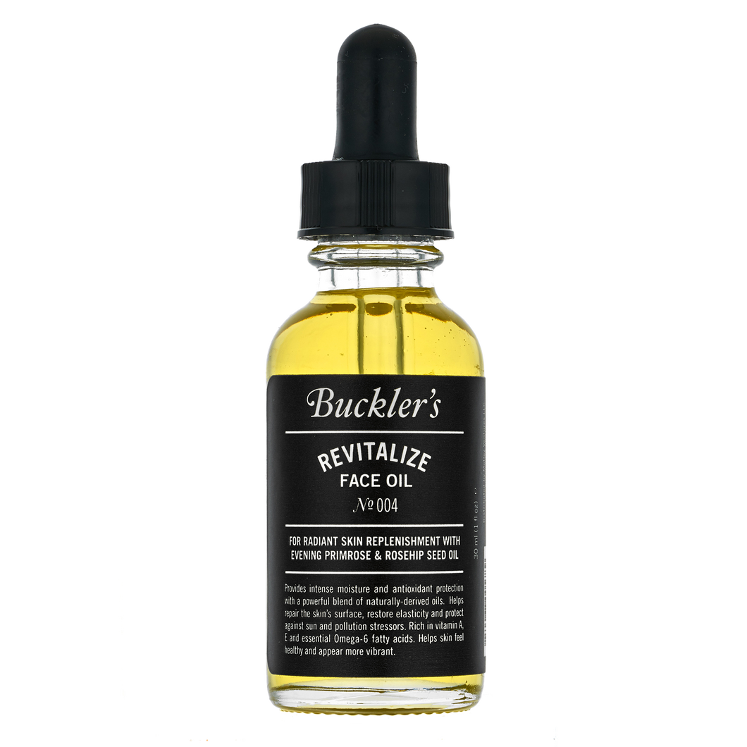 Buckler's intense moisture and antioxidant protection Revitalize Face Oil