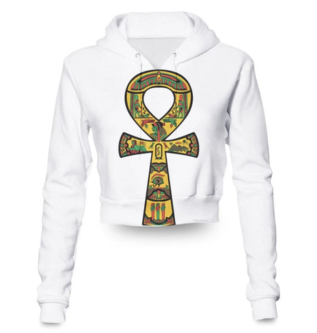Ankh Crop Top Hoodie