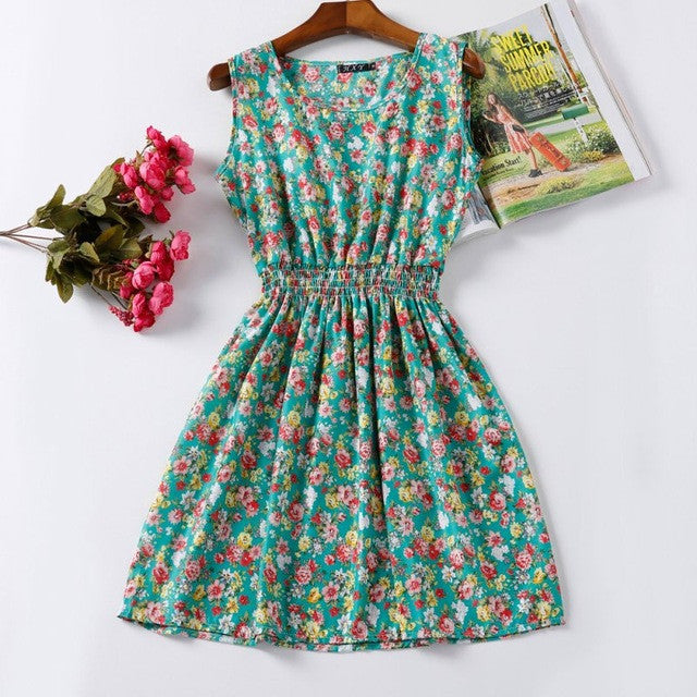 Summer Vestido Casual Bohemian Mini Beach Dress