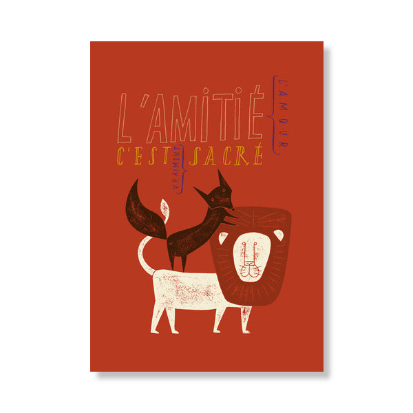 Wandbild L'amitié c'est sacré
