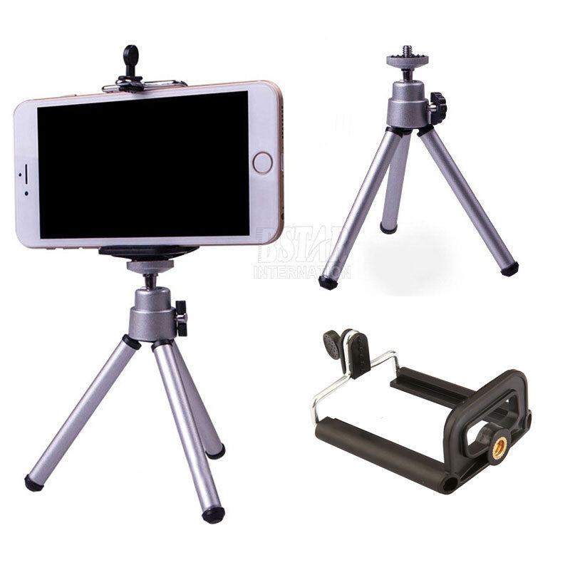 Tripod & Clip Stand Bracket Holder Mount Adapter For Self-Timer Smartphones For iPhones