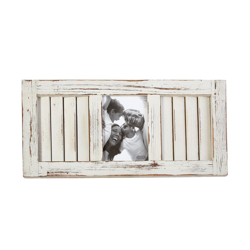 Large White Wash Shutter Frame