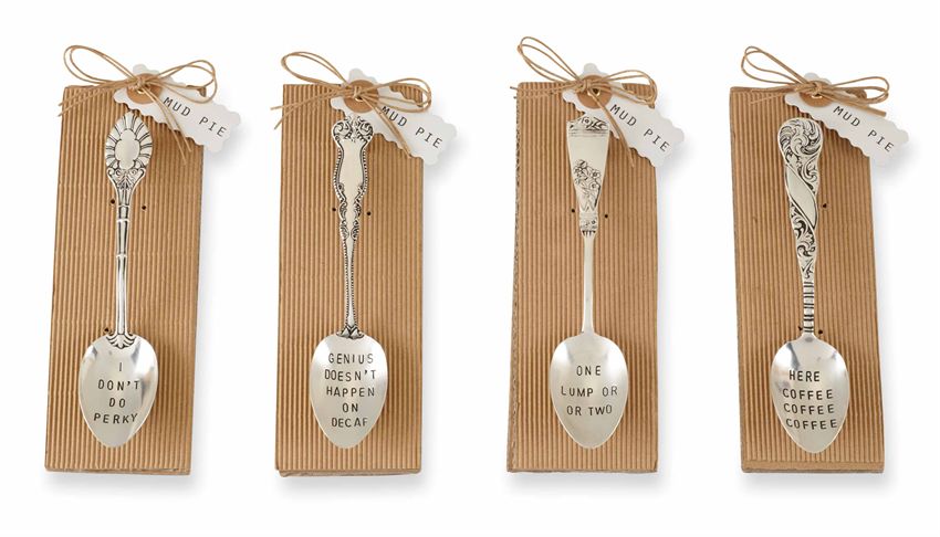 Vintage Inspired Coffee Stirring Spoons, Set of 4