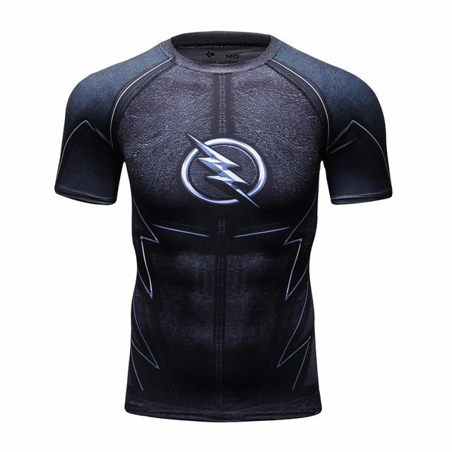 Marvel Batman Compression Short Sleeve Summer Men's T-shirt